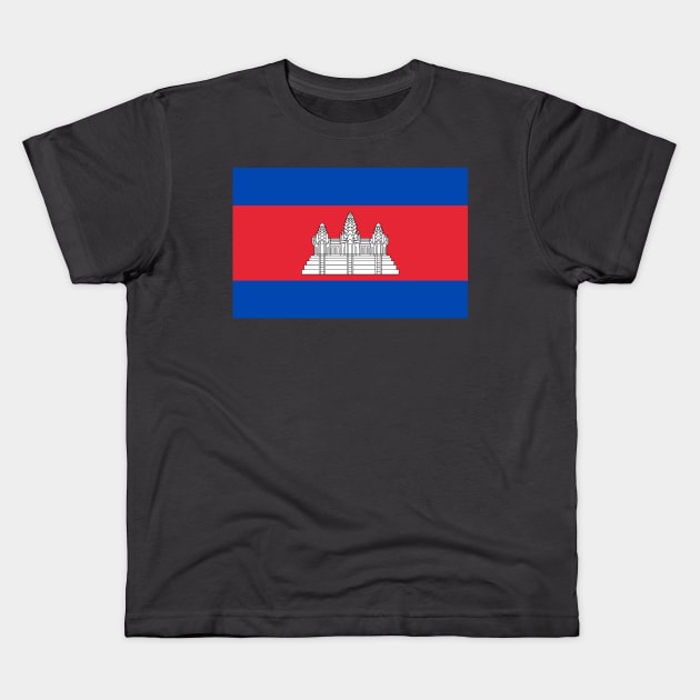 Cambodia Kids T-Shirt by Wickedcartoons